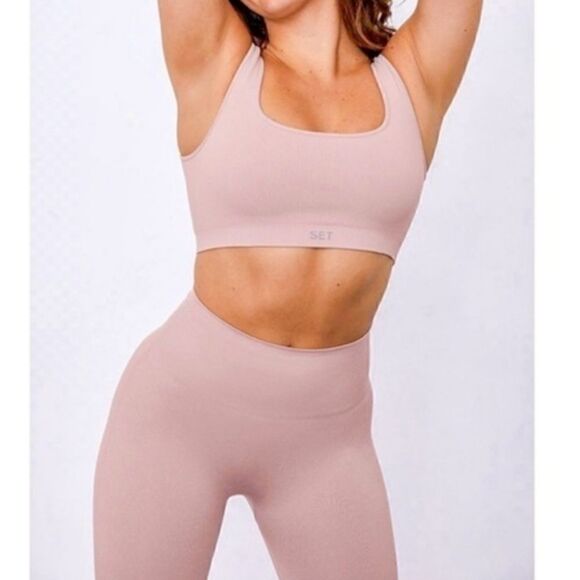 SET Active Sculpt Flex Leggings Fawn Pink size medium - Picture 3 of 12